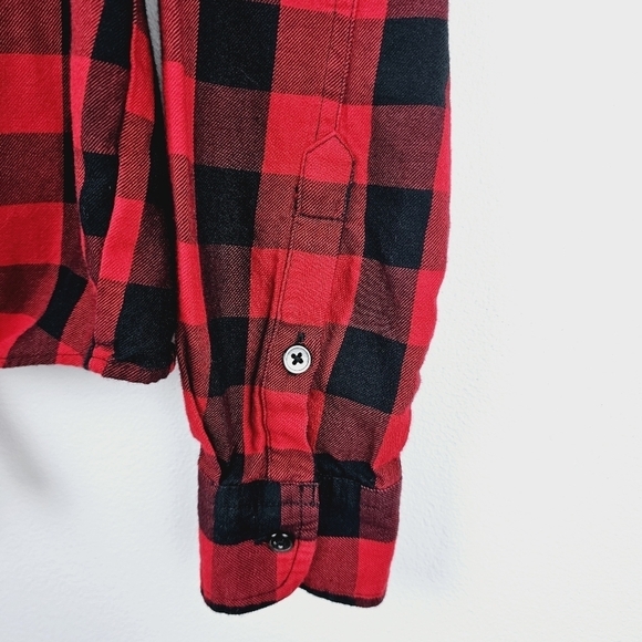 Madewell K2765 Buffalo Check Tie-Front Shirt, size Small - Picture 6 of 8